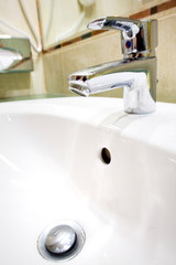 white sink in the bathroom