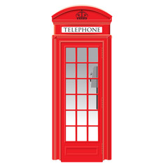 Czerwona budka telefoniczna - Londyn - wektor - 33122453