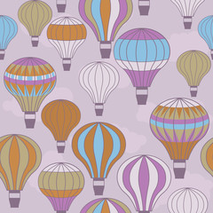 Materiał do szycia vector seamless hot air balloons