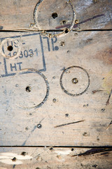 Wood texture with inscriptions