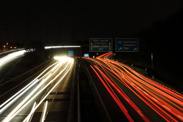 Autobahn nachts