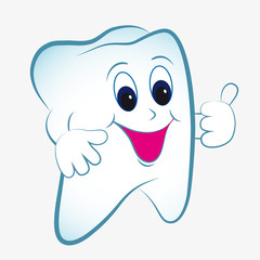 Cartoon tooth vector