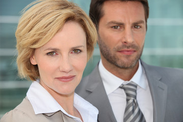 Closeup of businesspeople