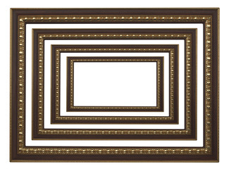 picture frame, wood plated, white background