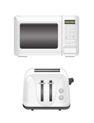 Obraz premium microwave and toaster