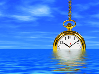 Clock in water