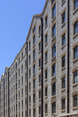 Facade of an old stone building