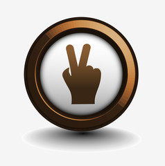 Obraz premium victory web icon