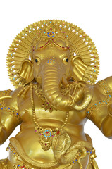 Golden Hindu God Ganesh, Bangkok, Thailand.