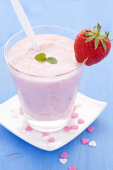 frischer Erdbeershake