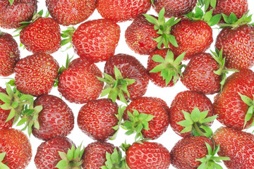 Fresh garden strawberry background