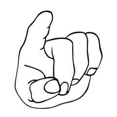 hand with pointing finger vector