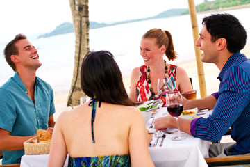Friends Eating Outdoor