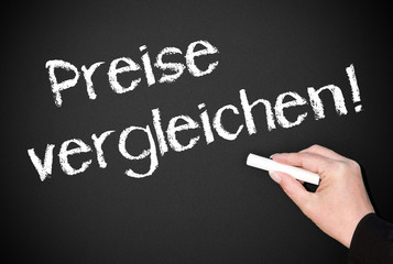 Fototapeta premium Preise vergleichen oder Preisvergleich