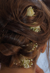 Dettaglio acconciatura sposa
