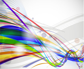 abstract colorful wave line