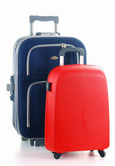 Suitcases isolated on white