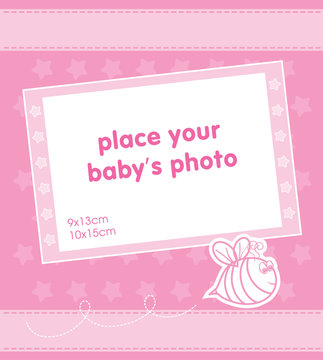 Template frame design for baby photo