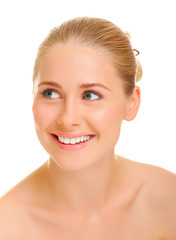 Obraz premium Closeup portrait of young woman