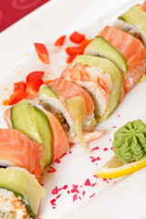 sushi on the plate