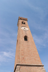 The clock tower in Santarcangelo di Romagna