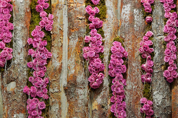 Roses on timber
