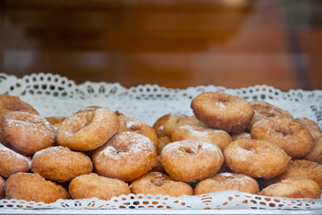 Rosquillas con azucar glaseado