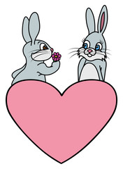 bunnies in love