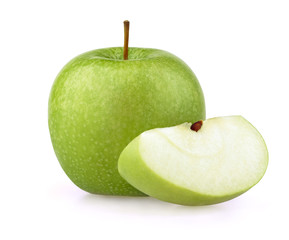 Green apples isolated on white