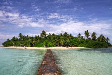 Tropical island with perfect beach - Maldives