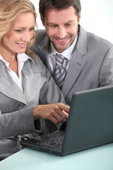 Fototapeta premium Executives with laptop computer