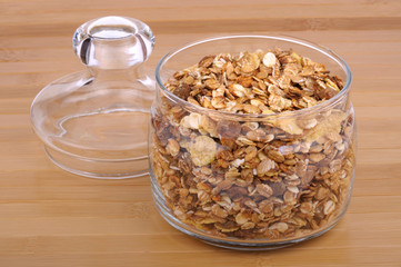 muesli in a glass jar