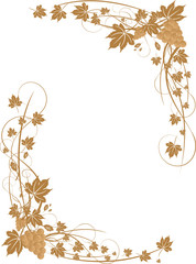Fototapeta na wymiar Grapes and leaves frame (ilustration)