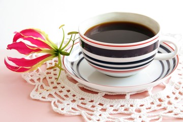 cup of black hot coffee