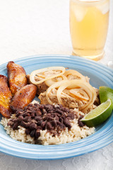 Cuban Dinner with Iced Tea
