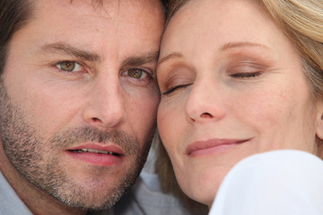 close-up of a couple