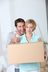 Couple moving house