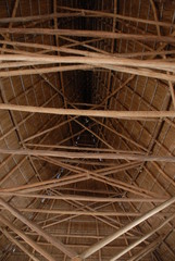 Dachkonstruktion eines Eingeborenenhauses