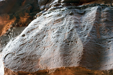 Ancient designs in the Wadi Rum desert