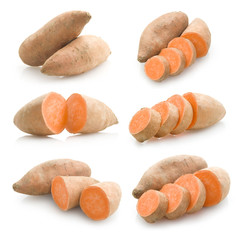 set of sweet potato images