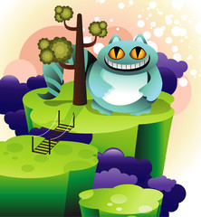 mounstruo en las montañas en vector