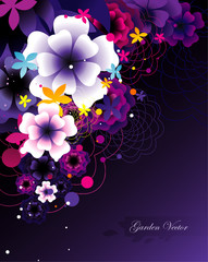 color flower graphic vector