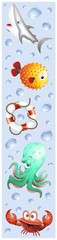 Animali Mare Sfondo Banner-Sea Animal Background-Vector-7