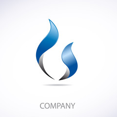 Logo natural gas 3d # Vector