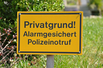 schild privatgrund