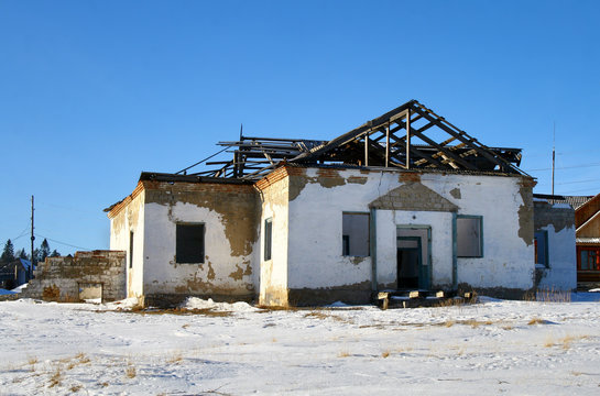 Destroyed house