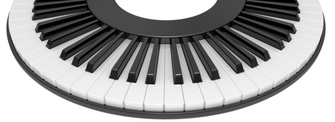3d illustration black & white piano keys