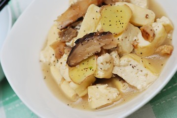 Chinese style bean curd cuisine