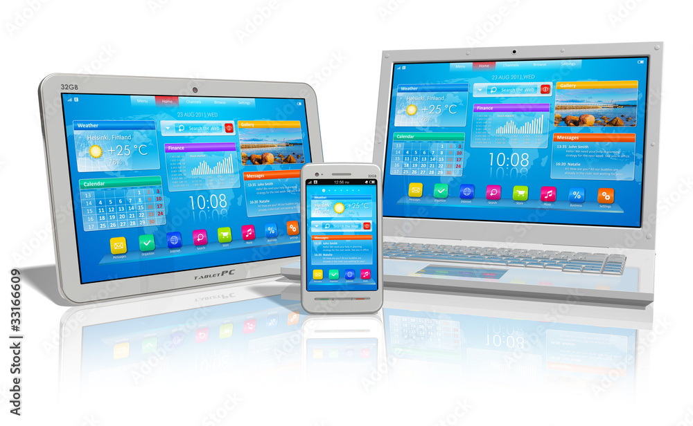 Poster mobility and cloud computing concept