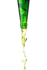 Green water splashes